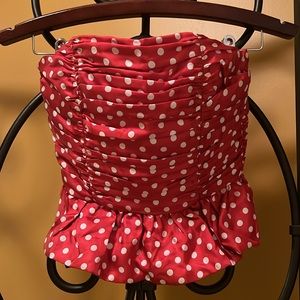 JUICY COUTURE Cherry Sorbet & White Polka Dot Bustier